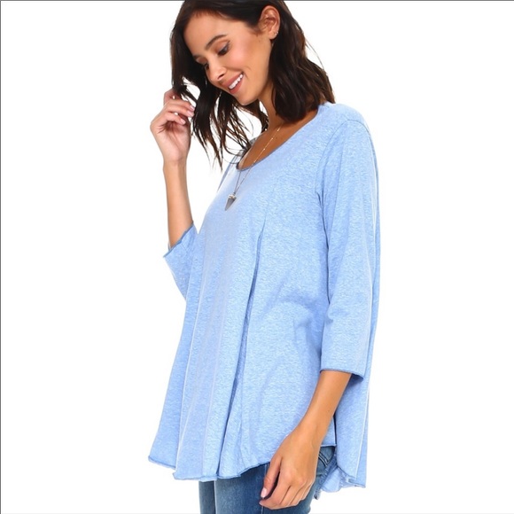 Simplicitie Blue Heather Flowy Tunic - Picture 4 of 6